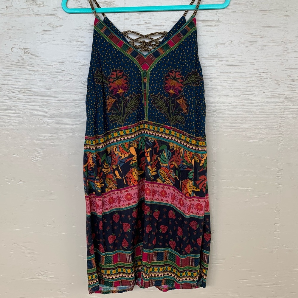 FARM Rio Multicolor Parrot Print Mini Dress - Picture 3 of 9